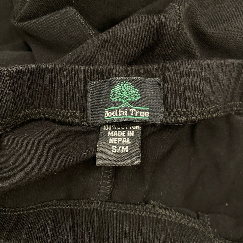 Bodhi tree pants black size S-M 100% cotton made in Nepal - Picture 4 of 4